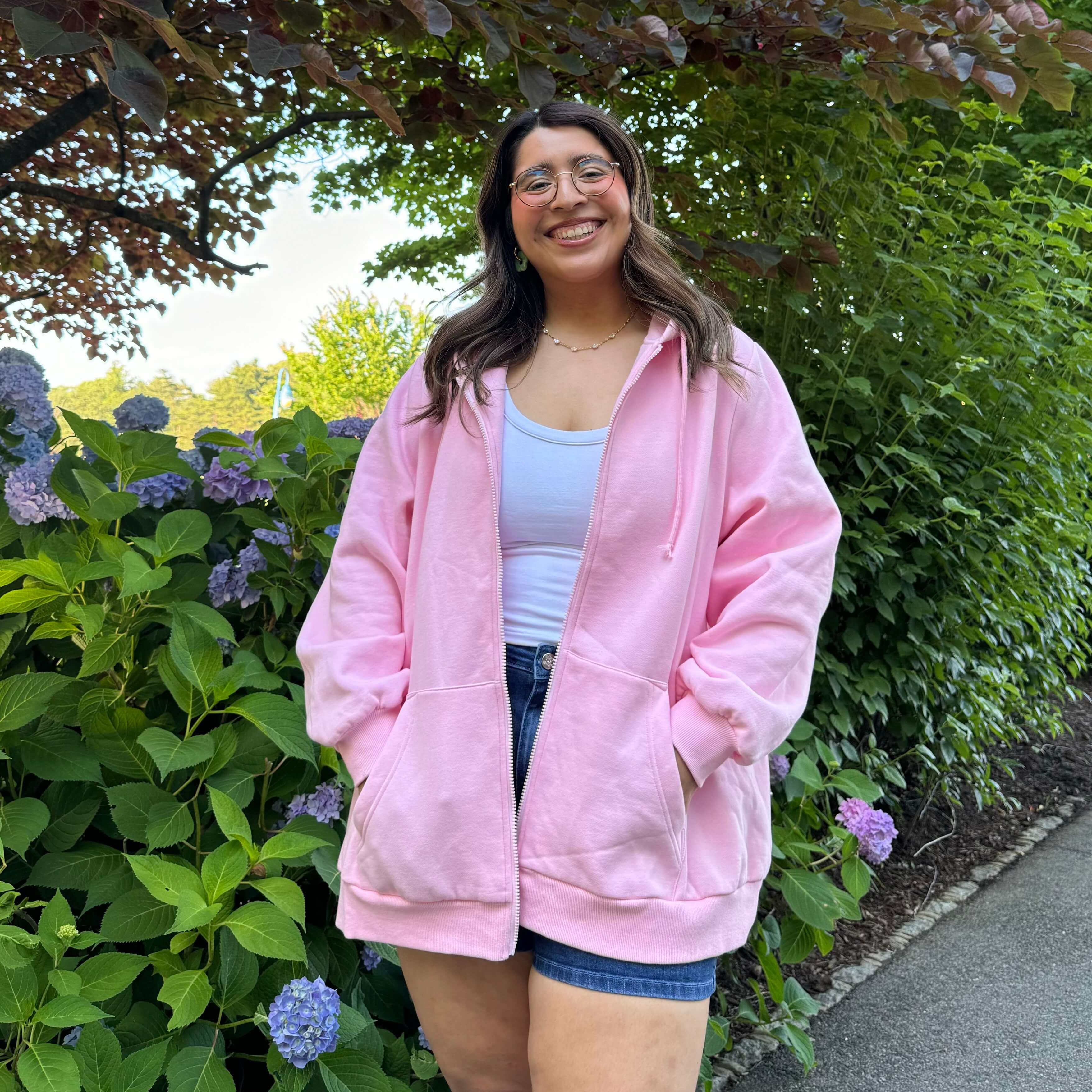 Zip-Up Hoodie - Cherry Blossom *Clearance Sale* – Shiny by Nature