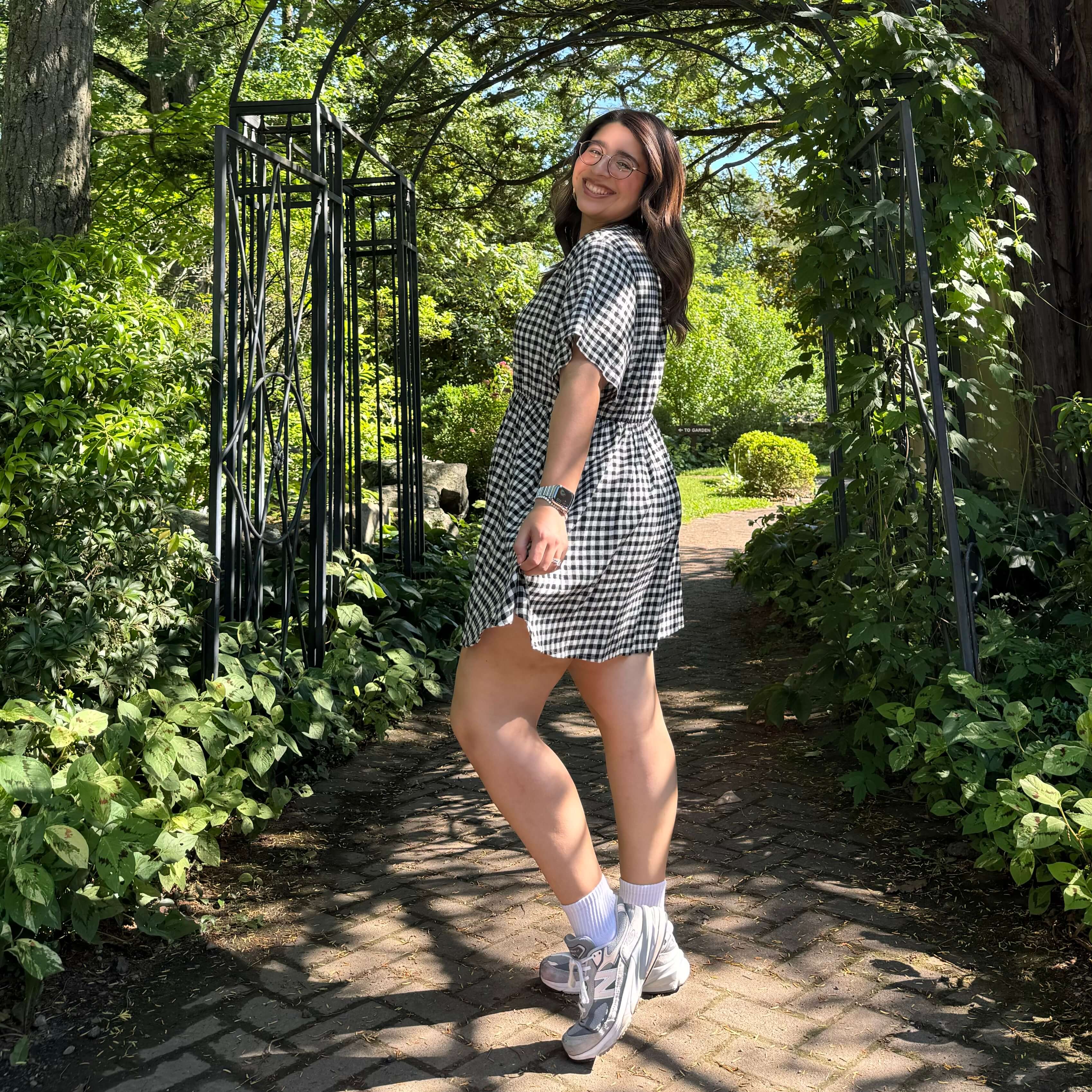 Gingham Dress - Black Gingham Dress - Black