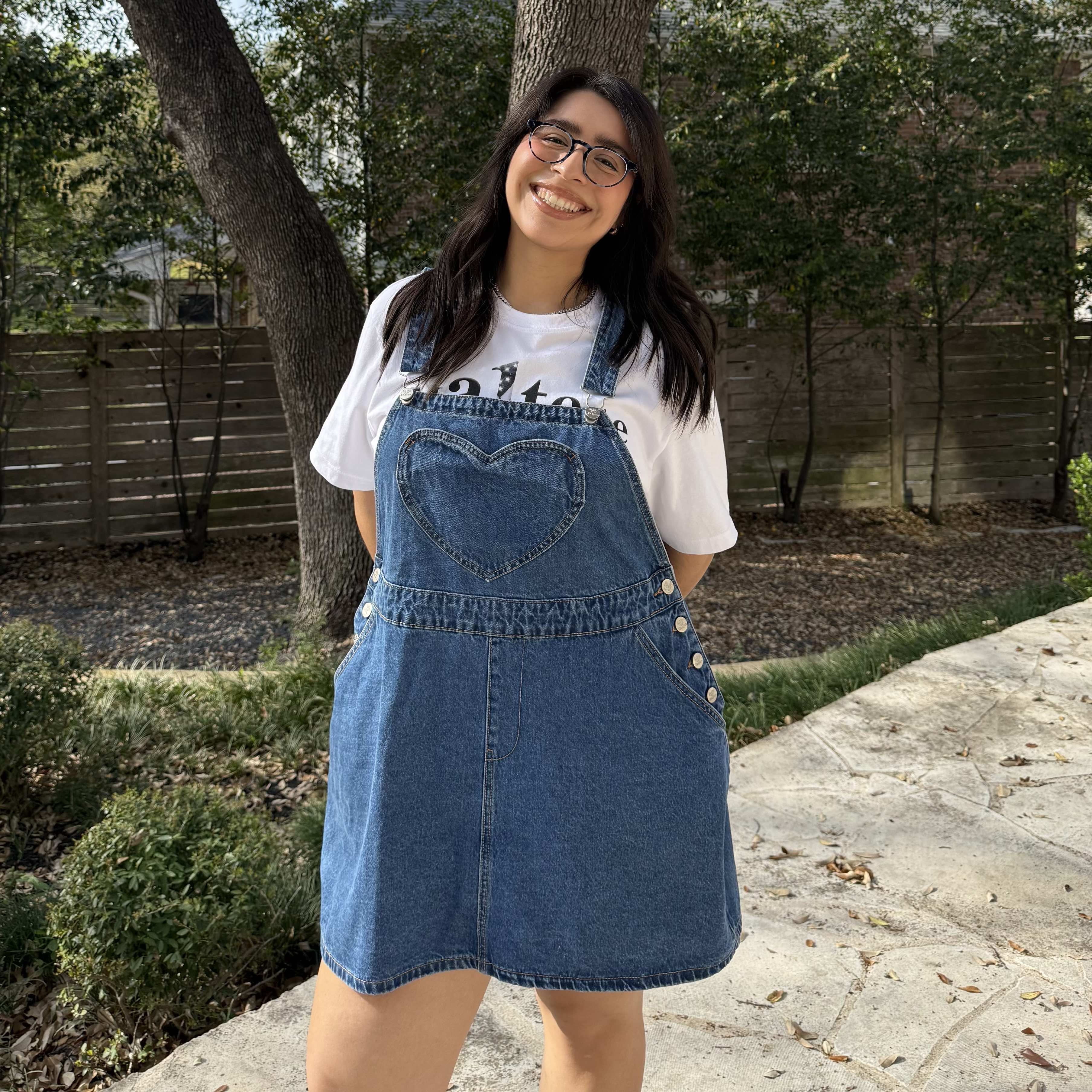 Denim Overall Dress - Medium Wash Denim Overall Dress - Medium Wash