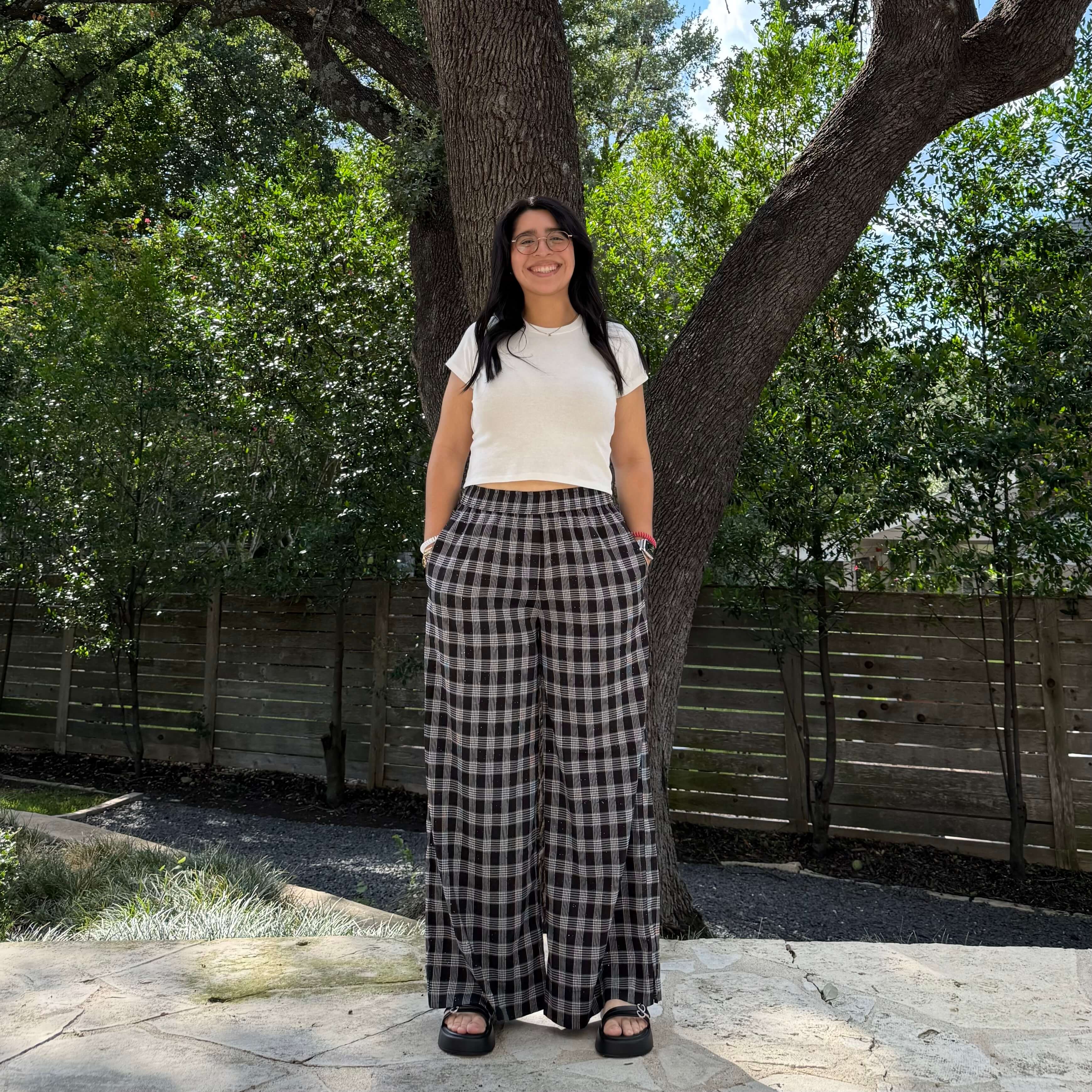28 Inch Picnic Pants - Midnight Plaid – Shiny by Nature