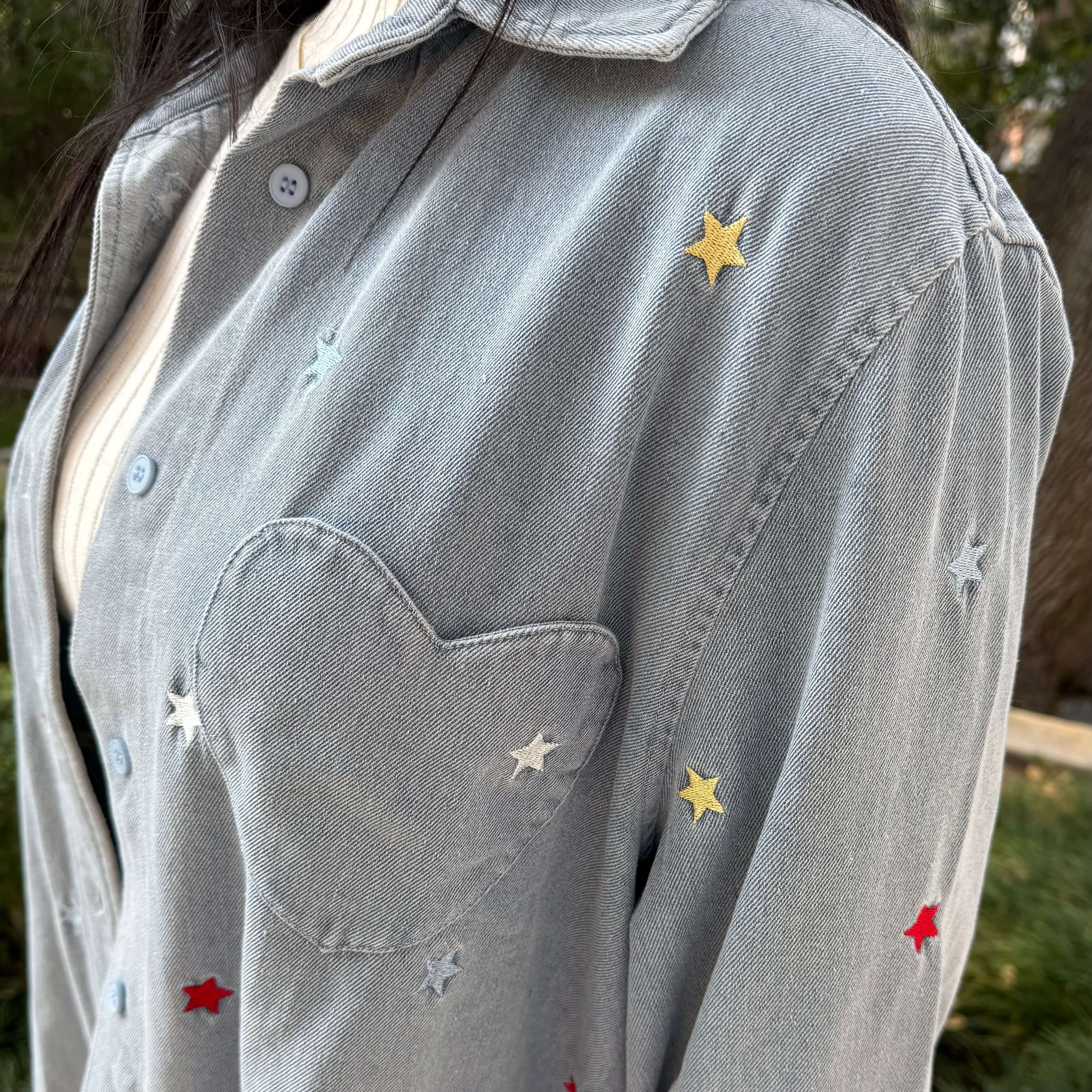 Denim Long-Sleeve Button-Up - Shining Star *Clearance Sale*