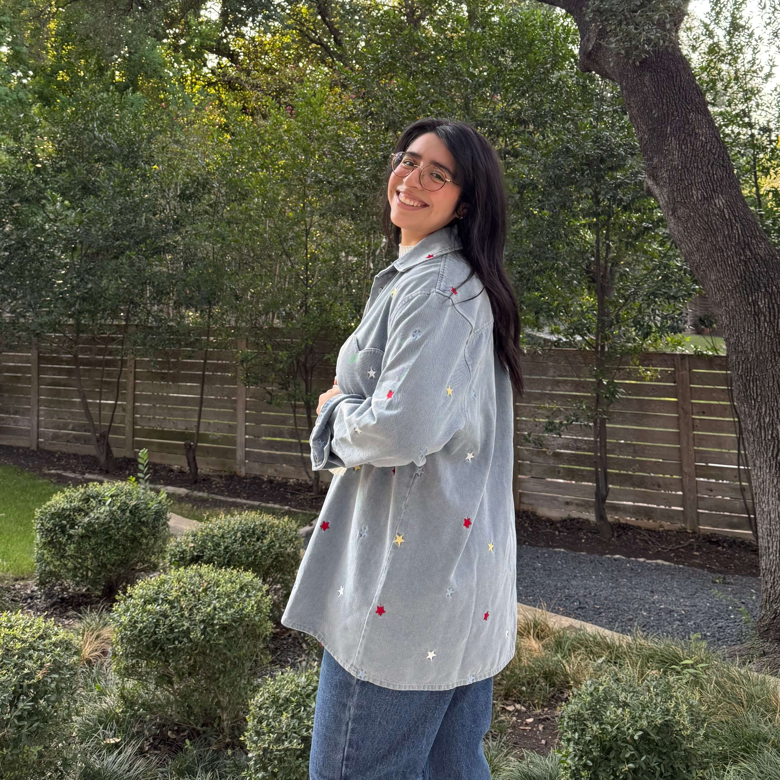 Denim Long-Sleeve Button-Up - Shining Star *Clearance Sale*