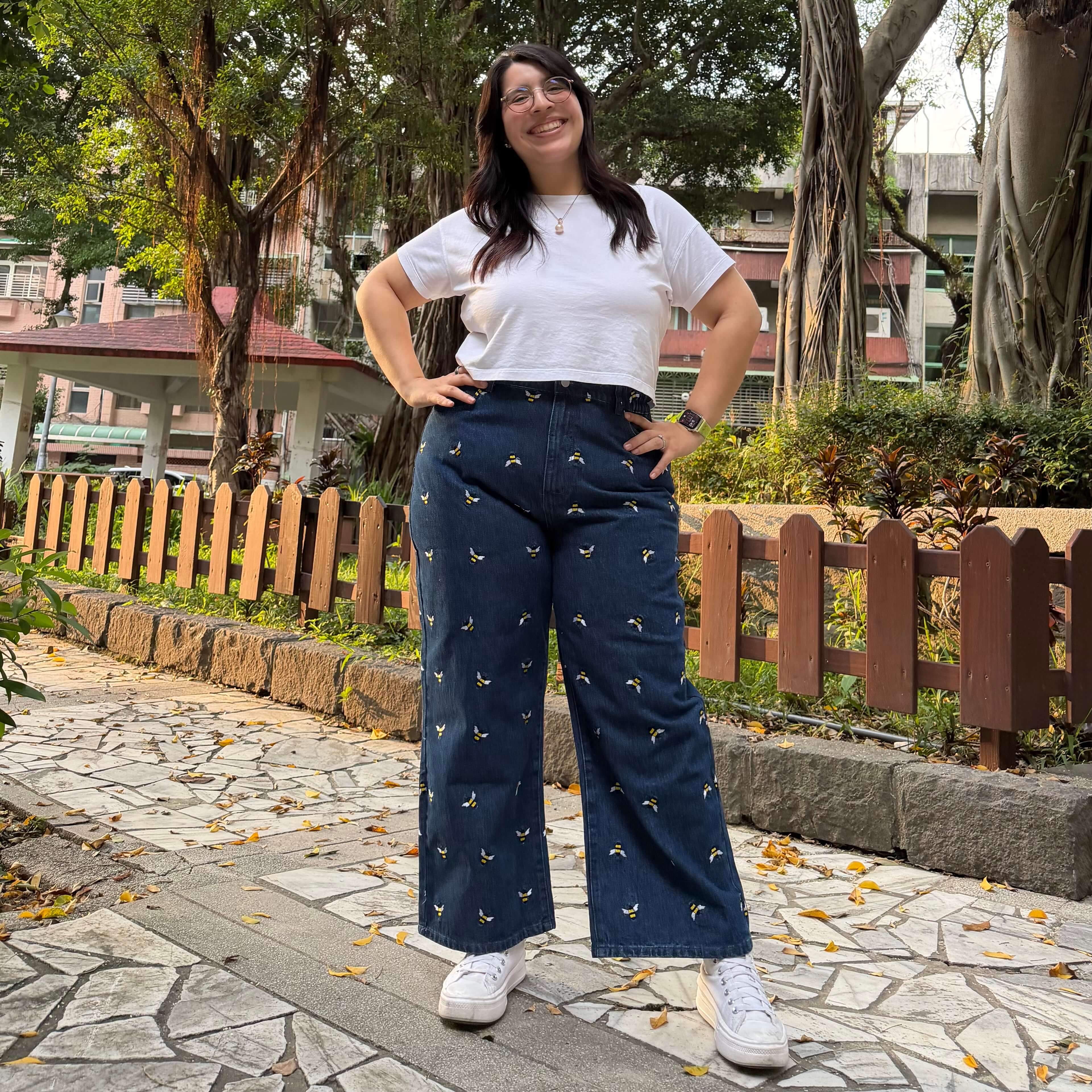 Original Jeans - Medium Wash with Bees – Shiny by Nature