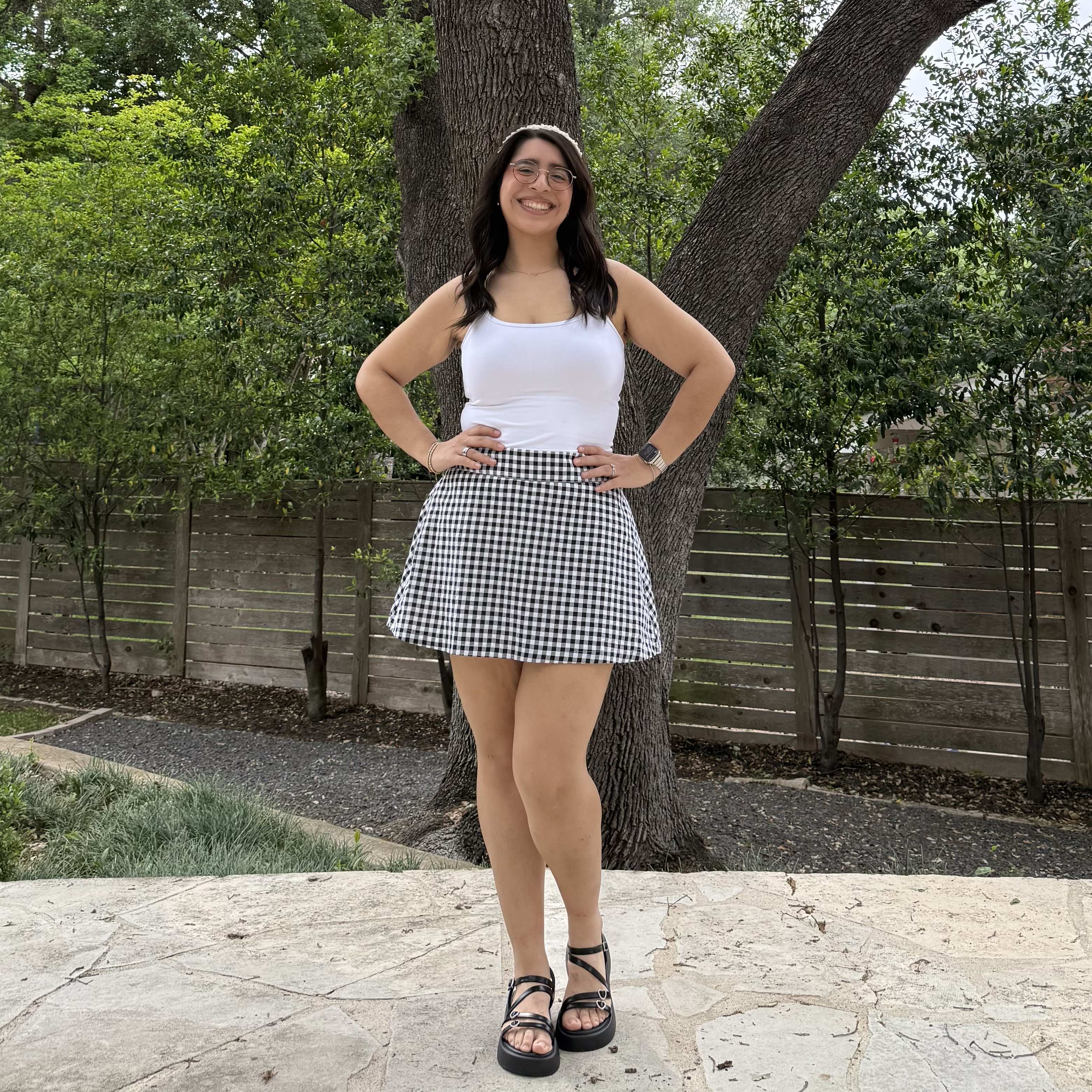 Christina Mini Skirt - Black and White *Clearance Sale*