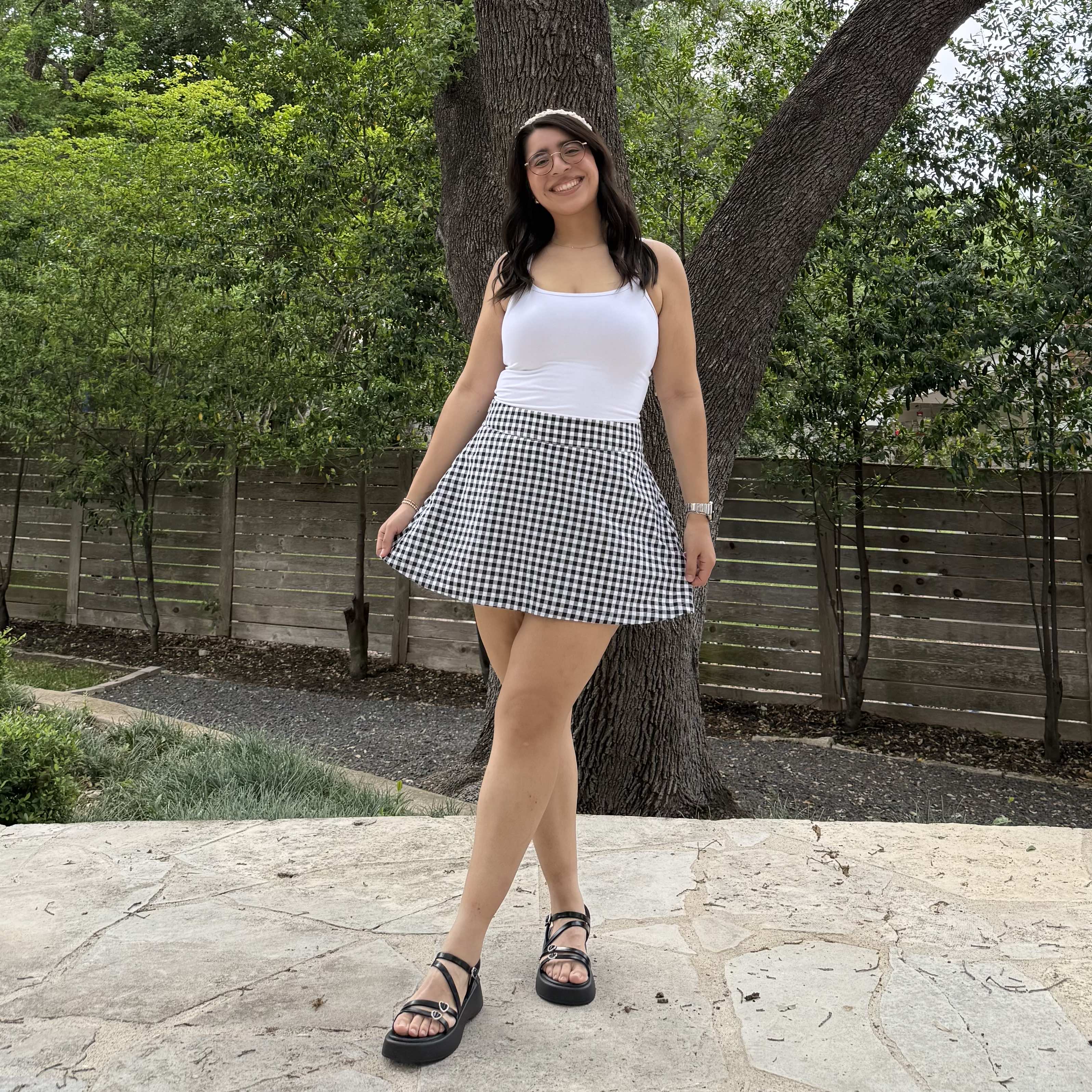 Christina Mini Skirt - Black and White *Clearance Sale*