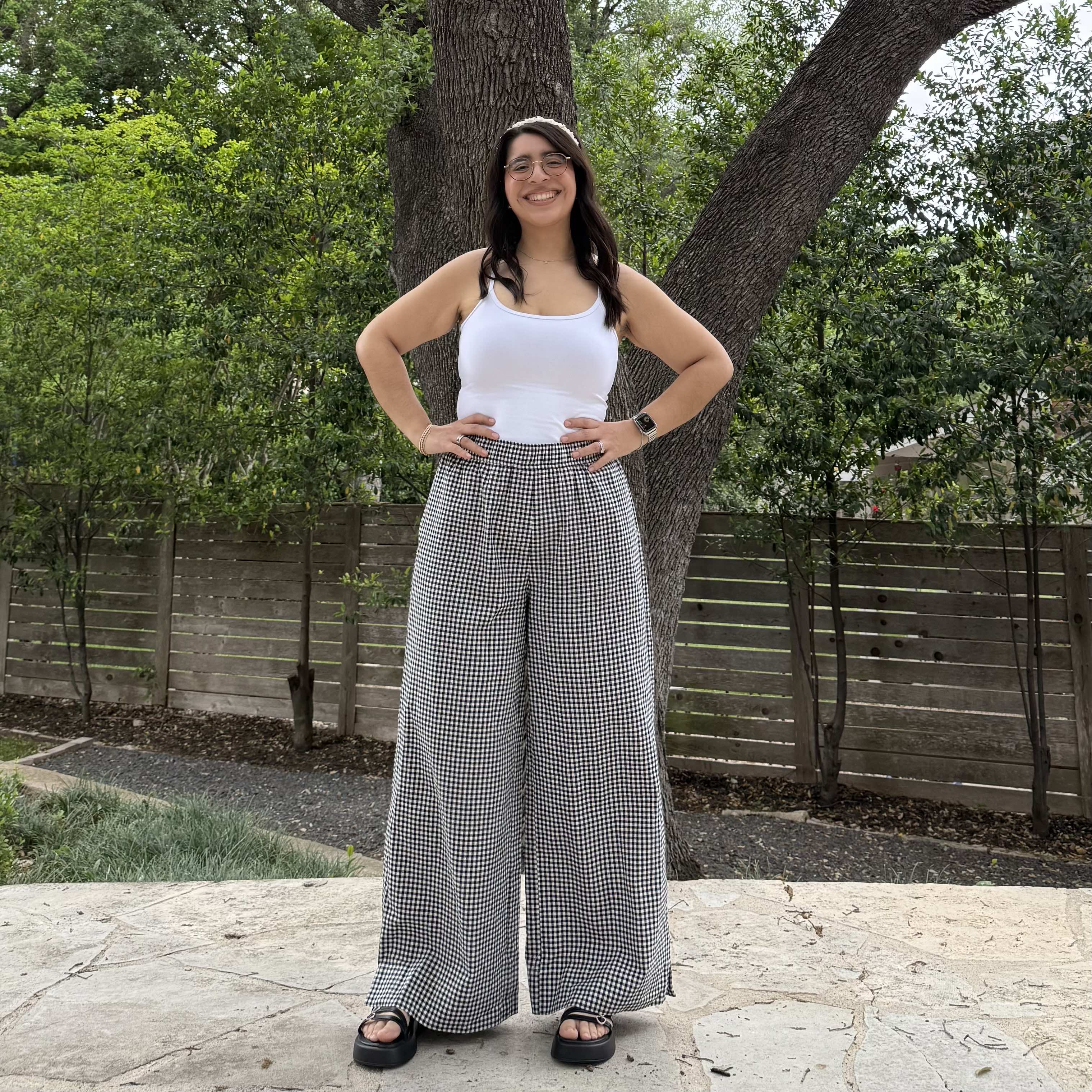28" Inseam Picnic Pants - Black Gingham *Clearance Sale*