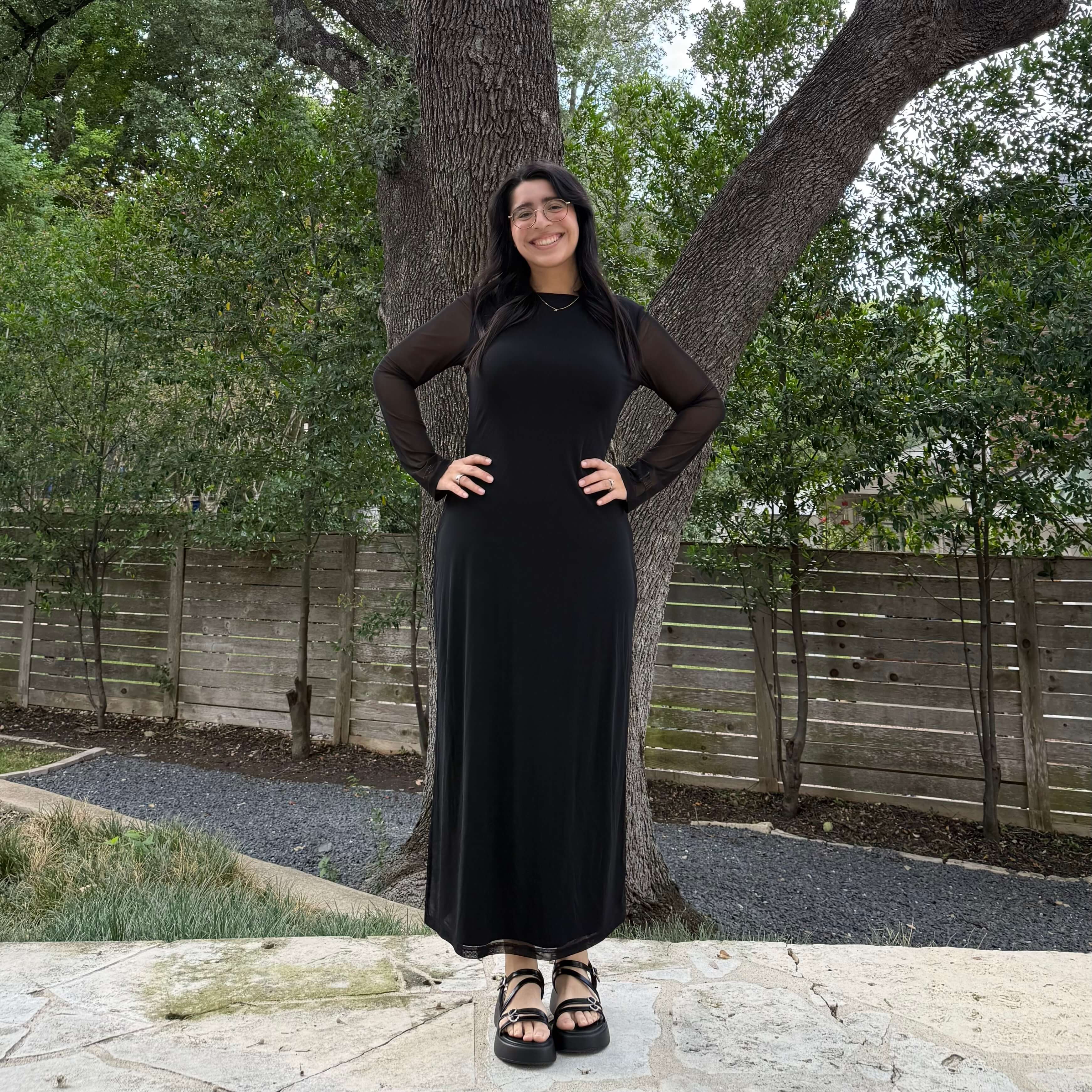 Long-Sleeve Flora Dress - Black *Clearance Sale* Shiny by Nature Long-Sleeve Flora Dress - Black *Clearance Sale* Shiny by Nature