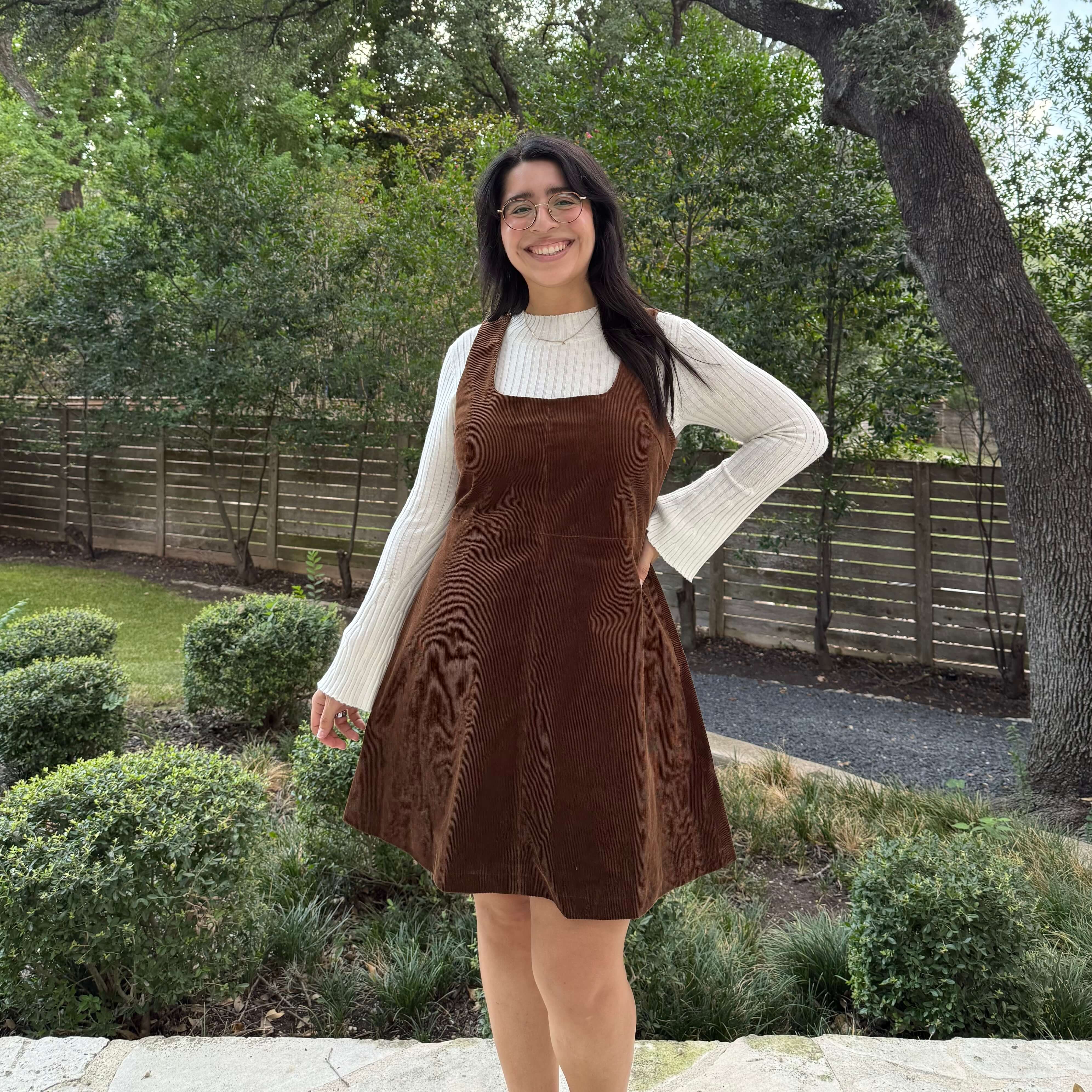 Autumn Corduroy Dress - Acorn – Shiny by Nature