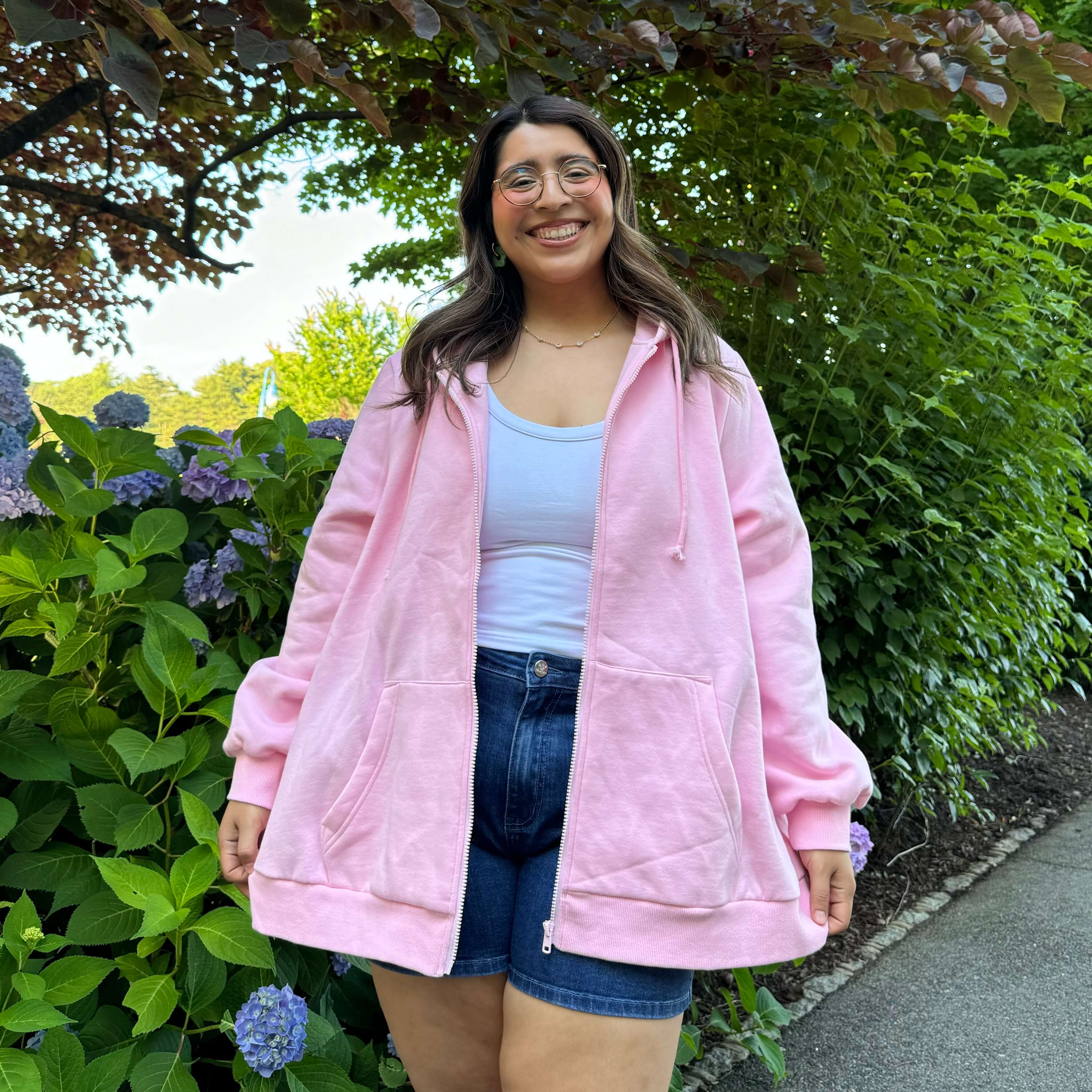 Zip-Up Hoodie - Cherry Blossom *Clearance Sale* – Shiny by Nature