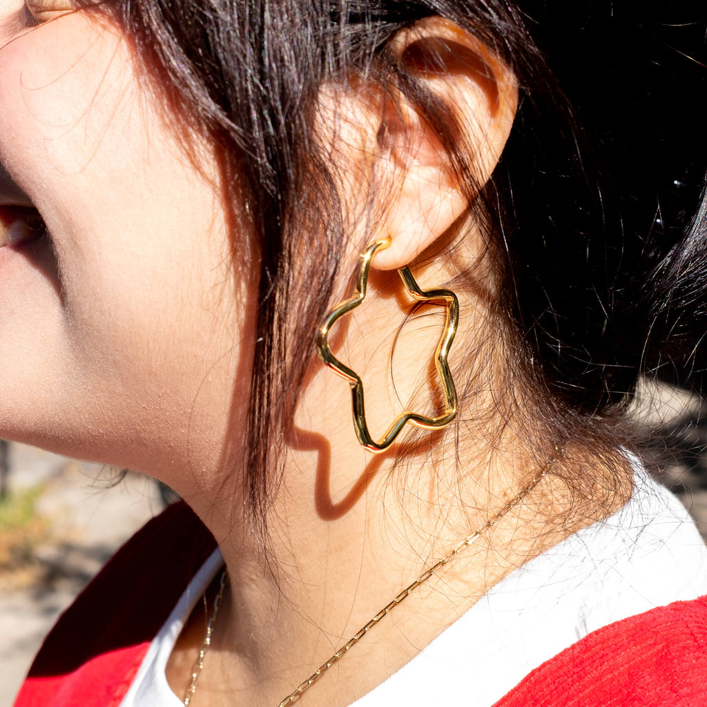 ⭐ shooting star ⭐ hoop earrings