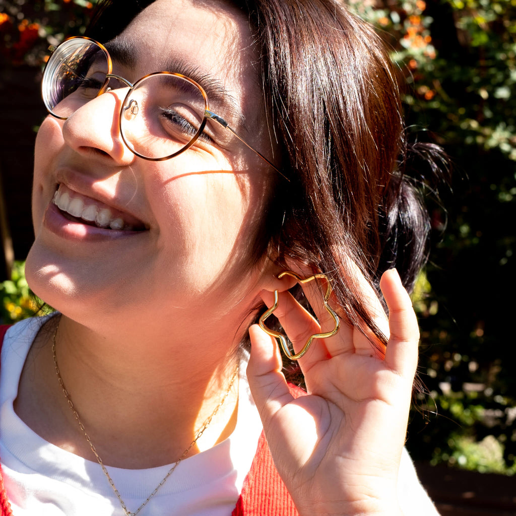 ⭐ shooting star ⭐ hoop earrings