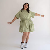 Gingham Dress - Matcha *Clearance Sale*