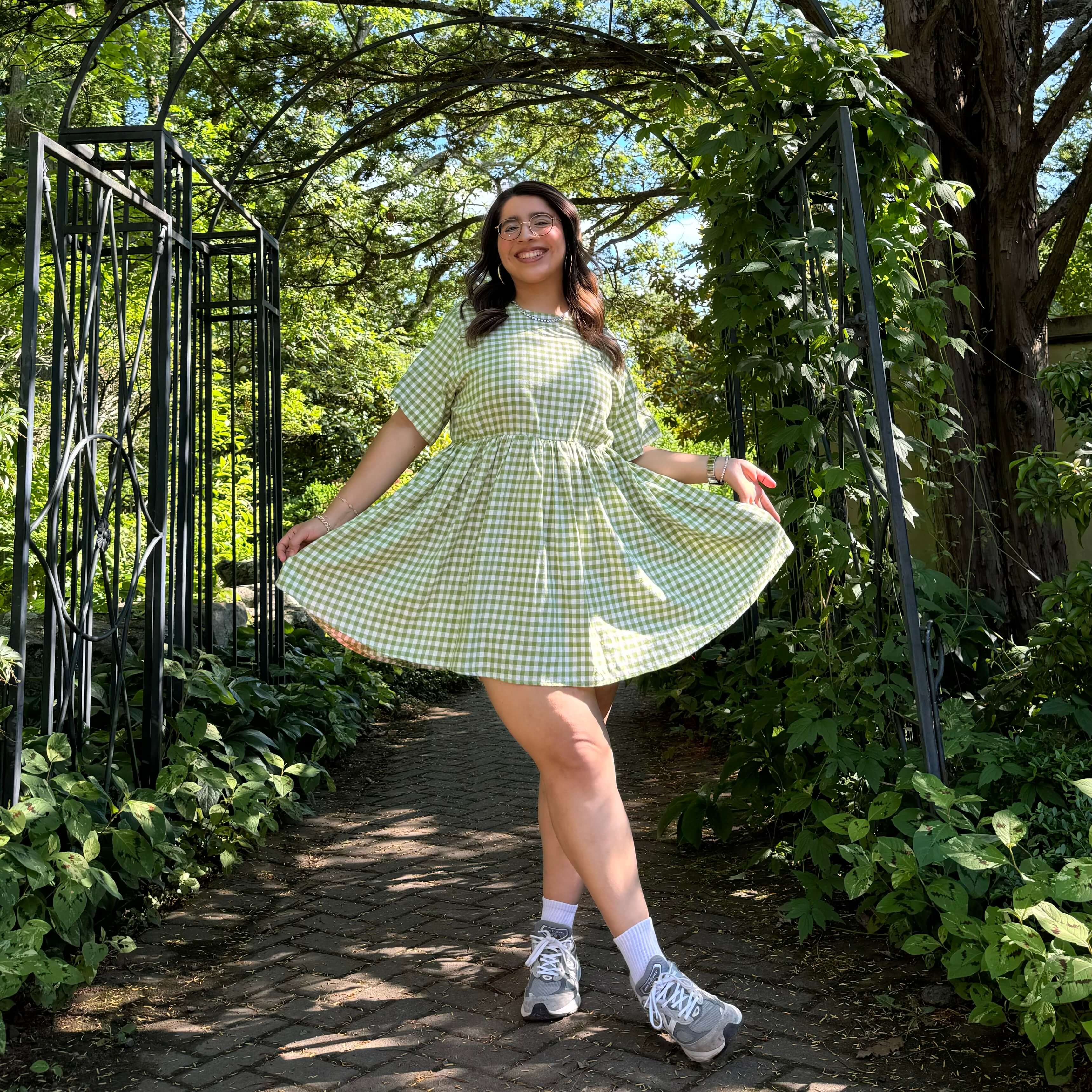Gingham Dress - Matcha *Clearance Sale* Shiny by Nature Gingham Dress - Matcha *Clearance Sale* Shiny by Nature