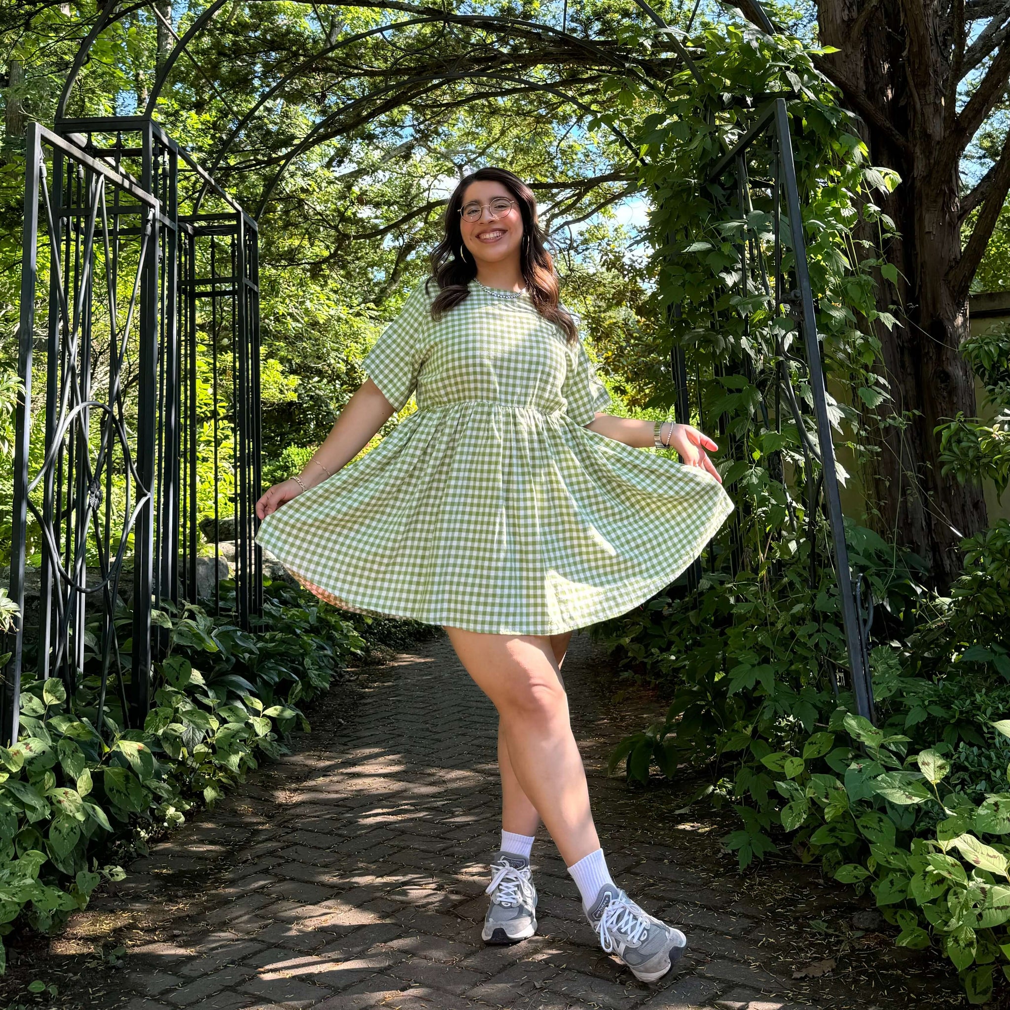 Gingham Dress - Matcha *Clearance Sale* Shiny by Nature Gingham Dress - Matcha *Clearance Sale* Shiny by Nature