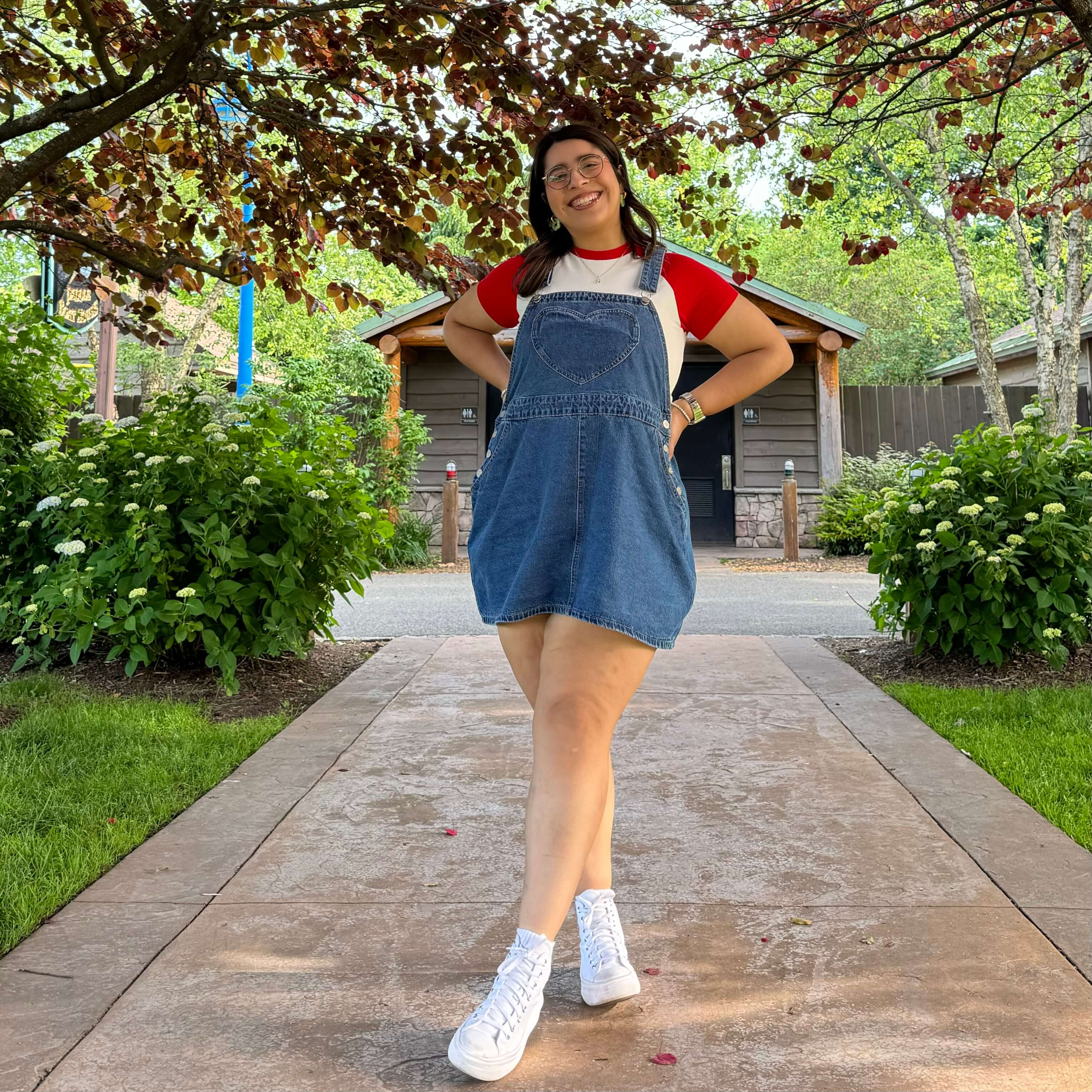 Denim dress overalls best sale