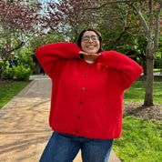 Perfect Day Cardigan - Red