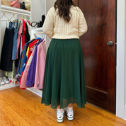 Chiffon Midi Skirt - Pine *Clearance Sale*