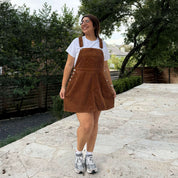 Corduroy Overall Dress - Acorn