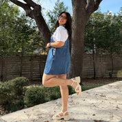 Denim Overall Dress - Medium Wash