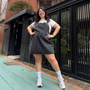 Denim Overall Dress - Dark Gray *Clearance Sale*