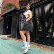Denim Overall Dress - Dark Gray *Clearance Sale*