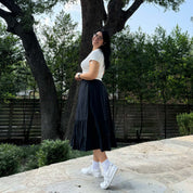 Spring Flowy Skirt - Black *Clearance Sale*