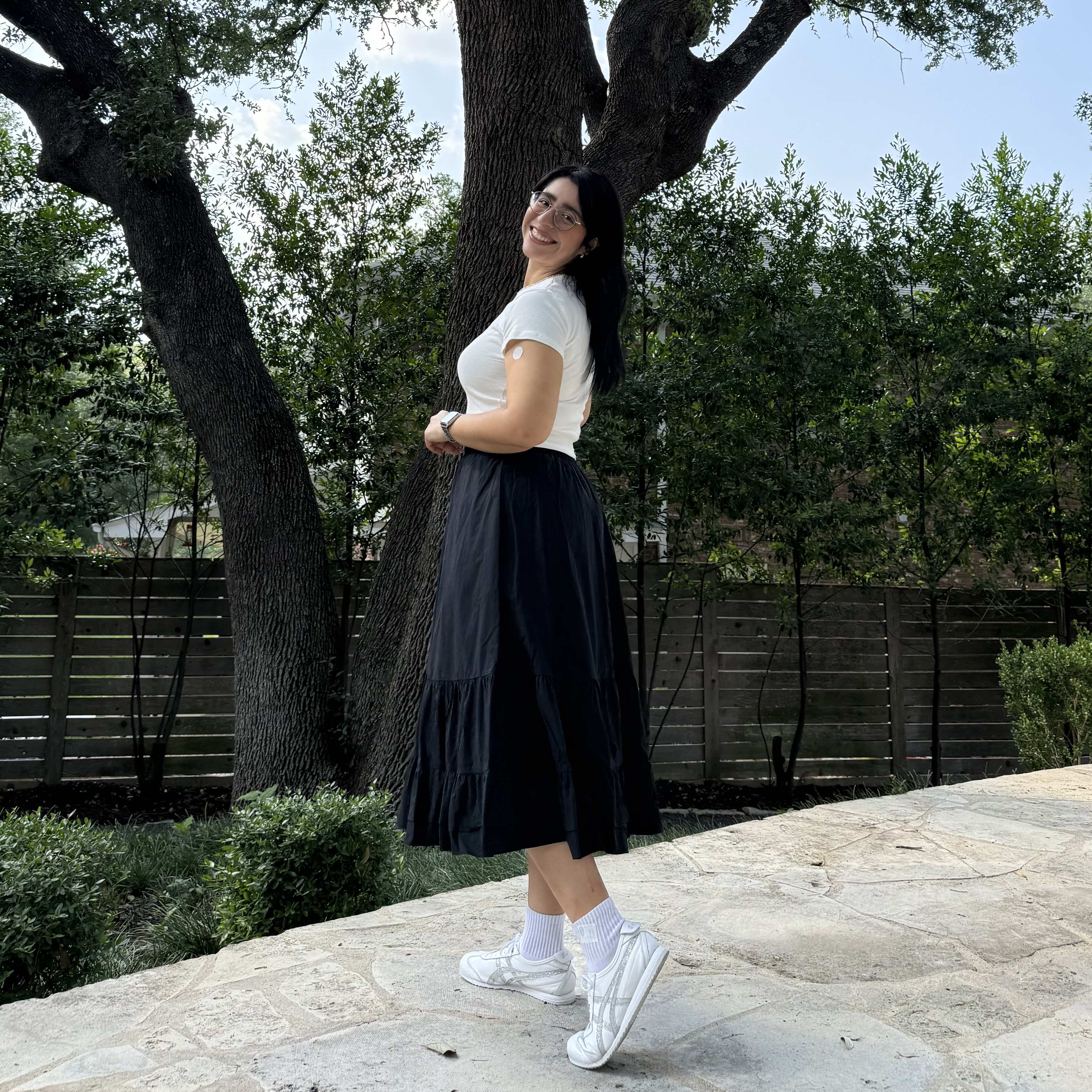 Spring Flowy Skirt - Black *Clearance Sale*
