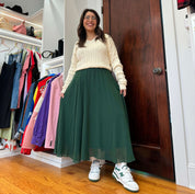 Chiffon Midi Skirt - Pine *Clearance Sale*