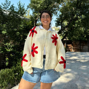 Flower Cardigan - Cream