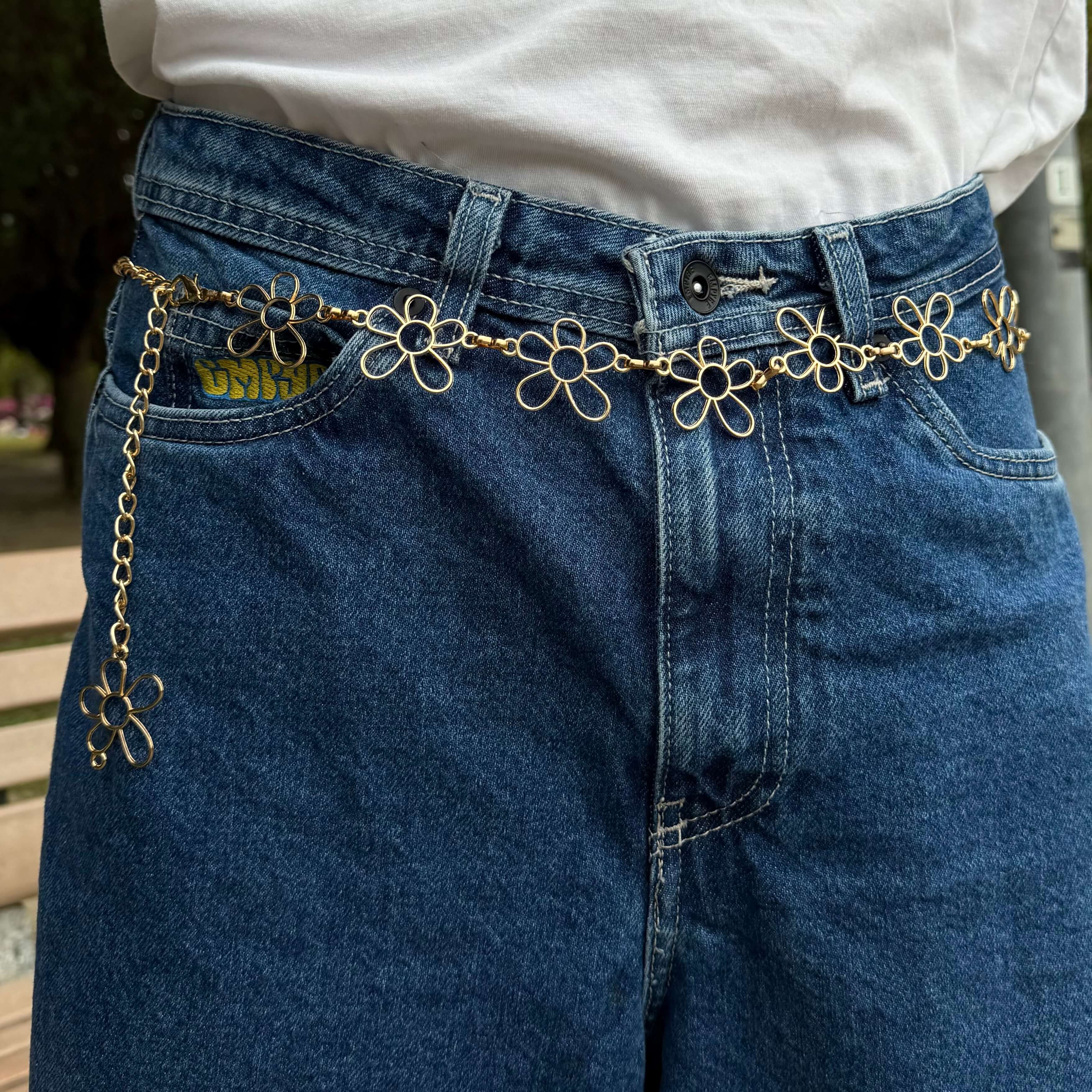 Flower Power Belt - Gold