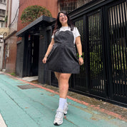 Denim Overall Dress - Dark Gray *Clearance Sale*