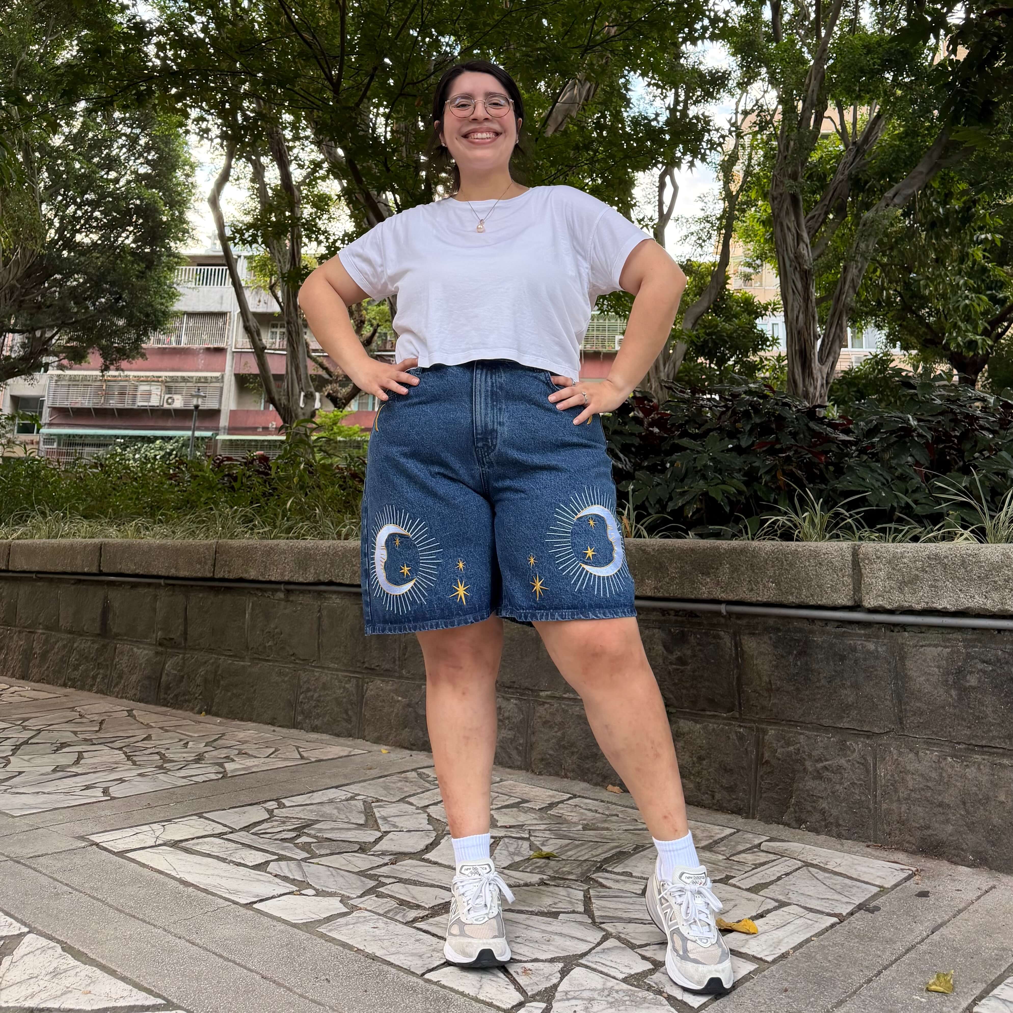 Celestial Denim Shorts - Medium Wash – Shiny by Nature
