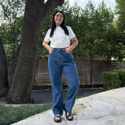 29" Inseam Straight Leg Jeans - Medium Wash