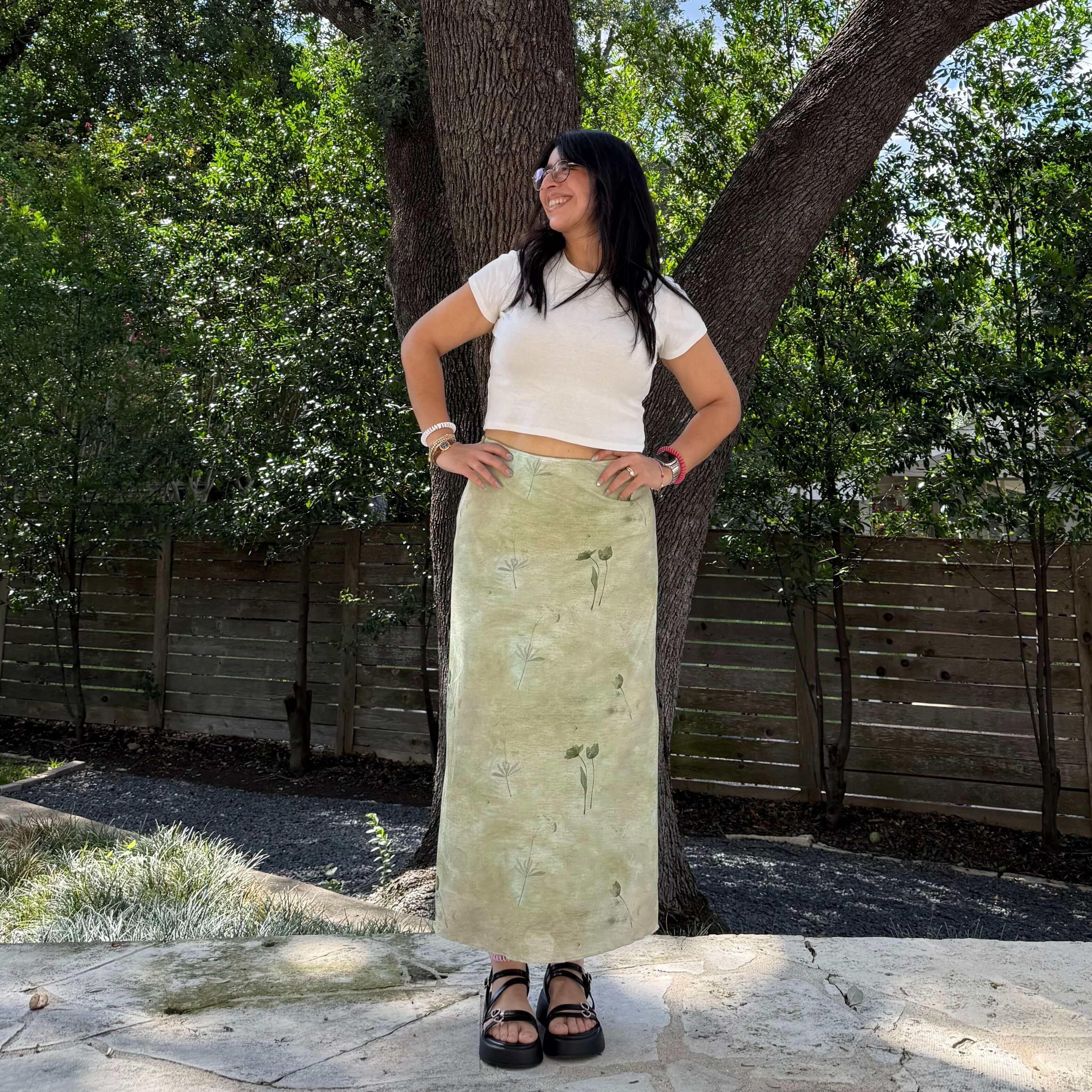 Flora Skirt - Green – Shiny by Nature