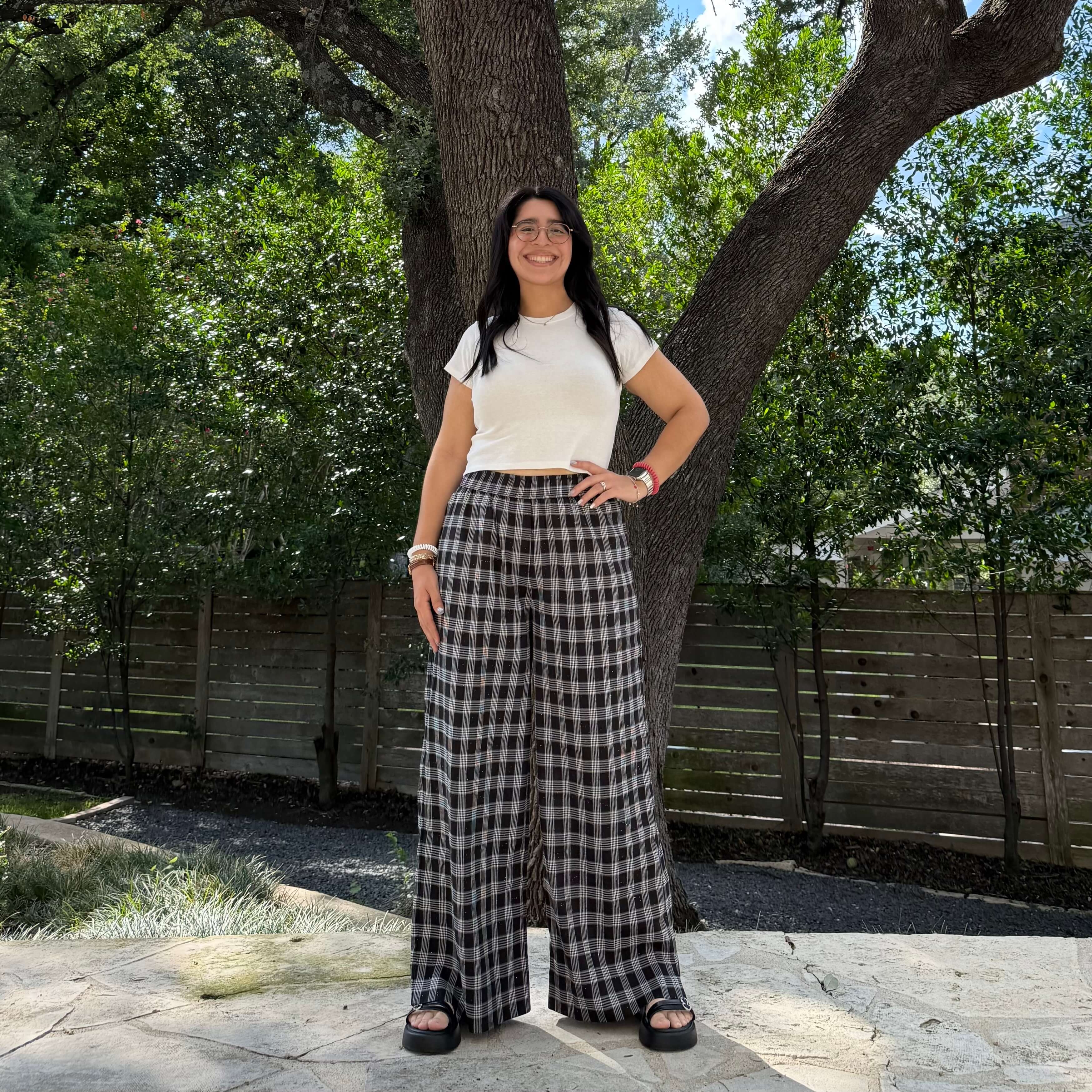 28 Inch Picnic Pants - Midnight Plaid – Shiny by Nature