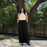 28" Inseam Picnic Pants - Black Cotton