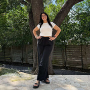 28" Inseam Picnic Pants - Black Cotton