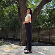 28" Inseam Picnic Pants - Black Cotton