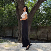 28" Inseam Picnic Pants - Black Cotton