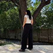 28" Inseam Picnic Pants - Black Cotton