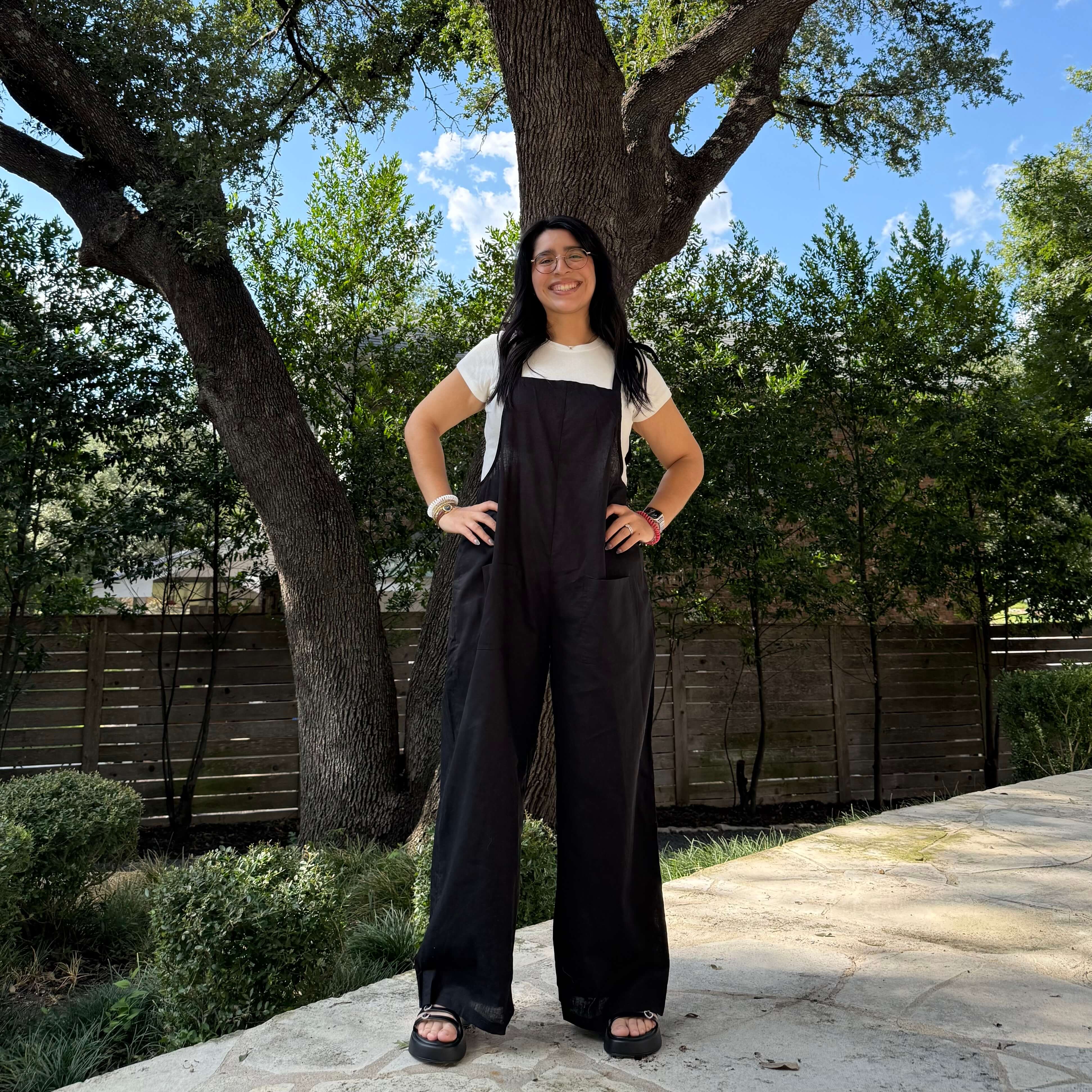 Linen Overalls - Black *Clearance Sale* – Shiny by Nature