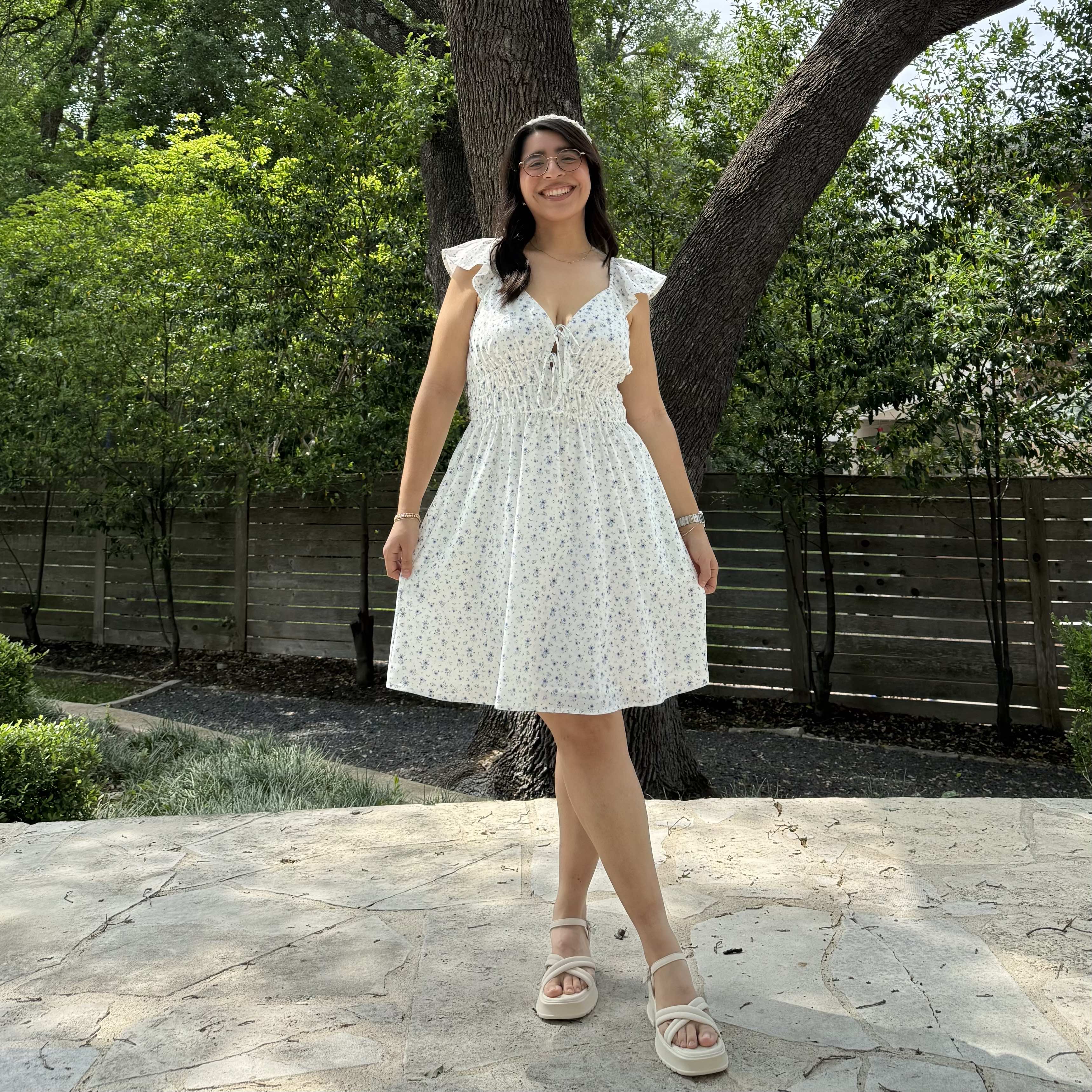 The Willow Dress - White Floral *Clearance Sale* – Shiny by Nature