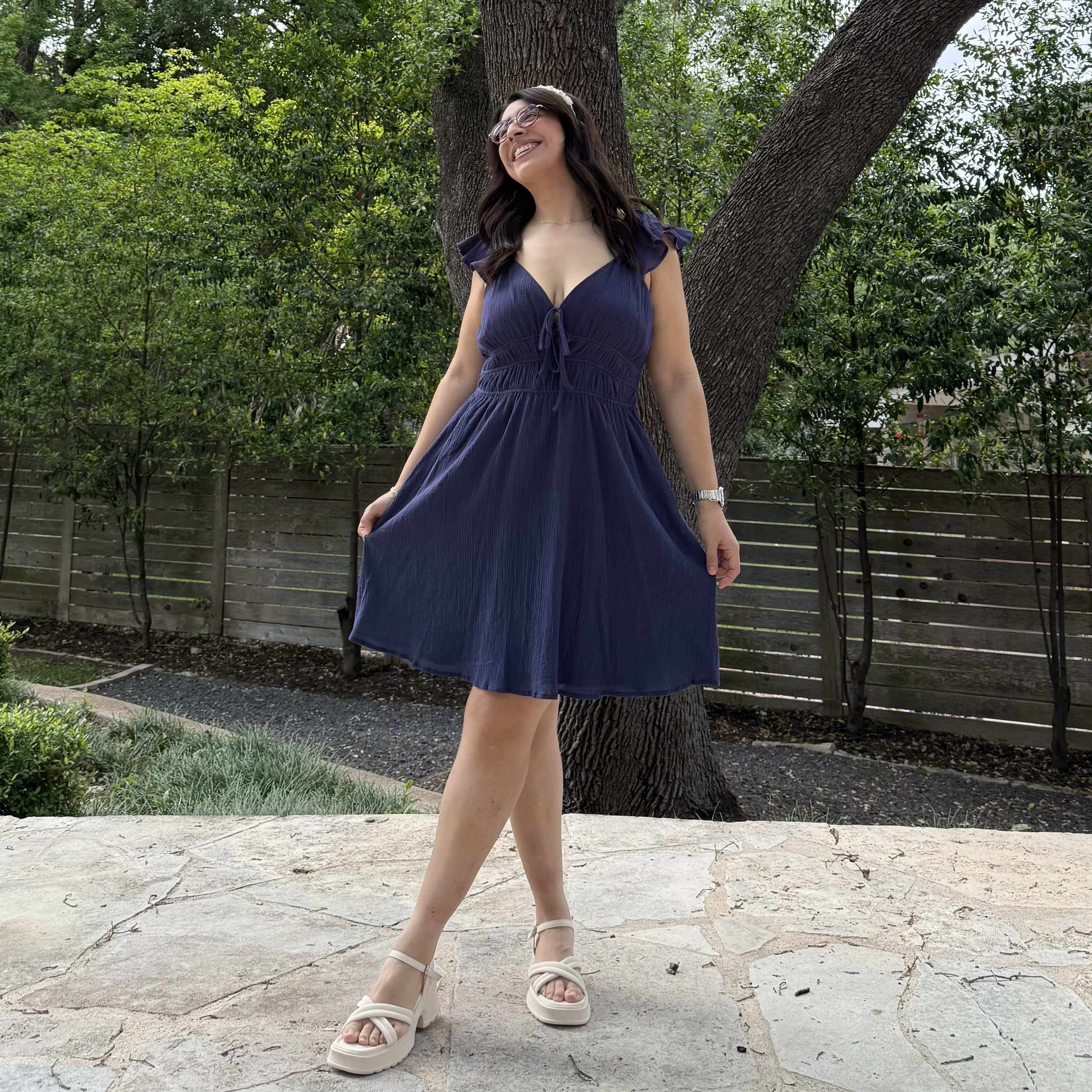 The Willow Dress - Navy