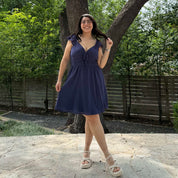 The Willow Dress - Navy