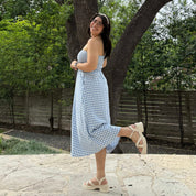 Savannah Dress - Blue Gingham