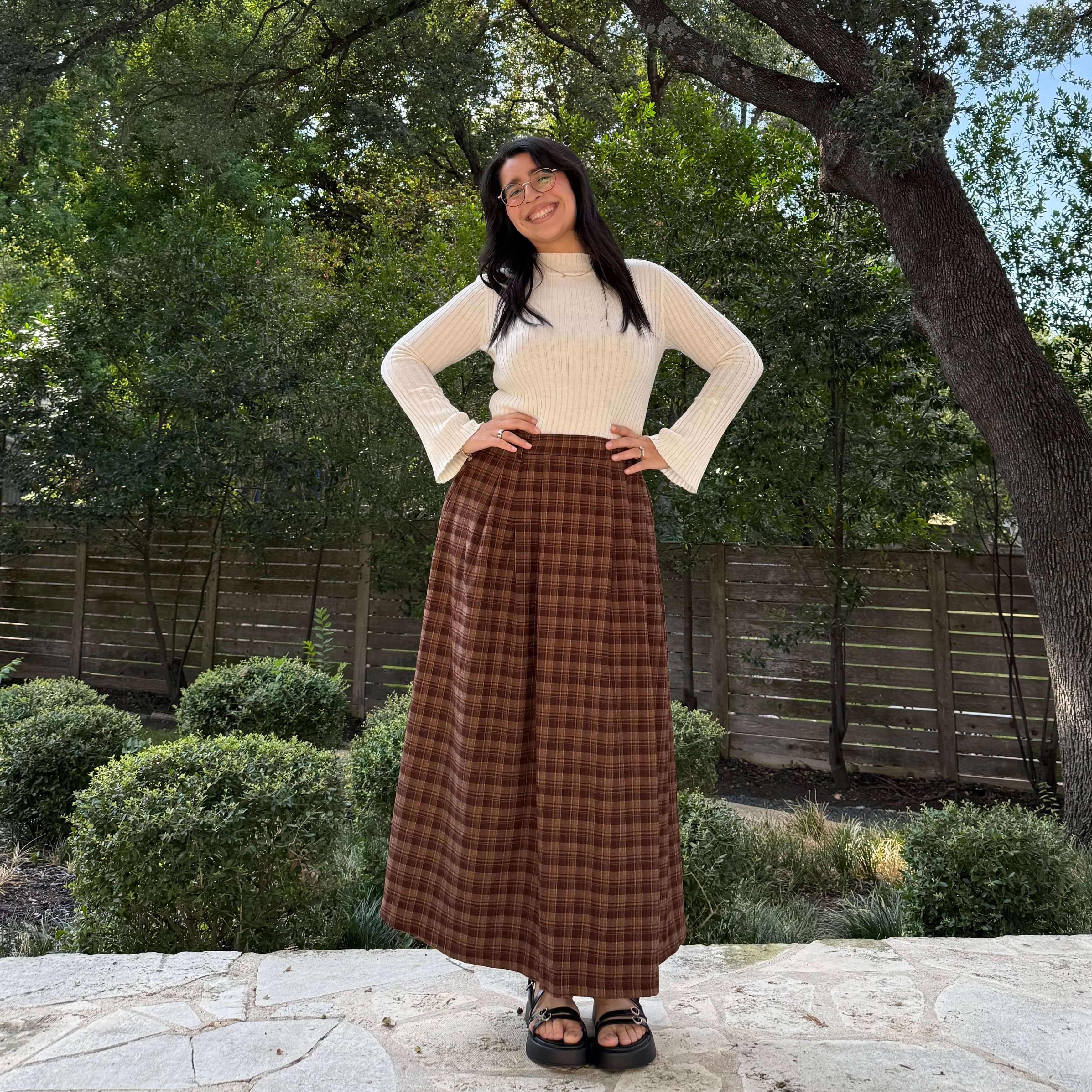 Harvest Moon Skirt - Chestnut Plaid