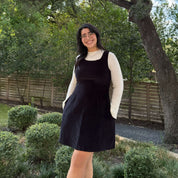 The Raven Dress - Black Corduroy