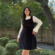 The Raven Dress - Black Corduroy