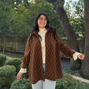 Cozy Long-Sleeve Button-Up - Chocolate Plaid