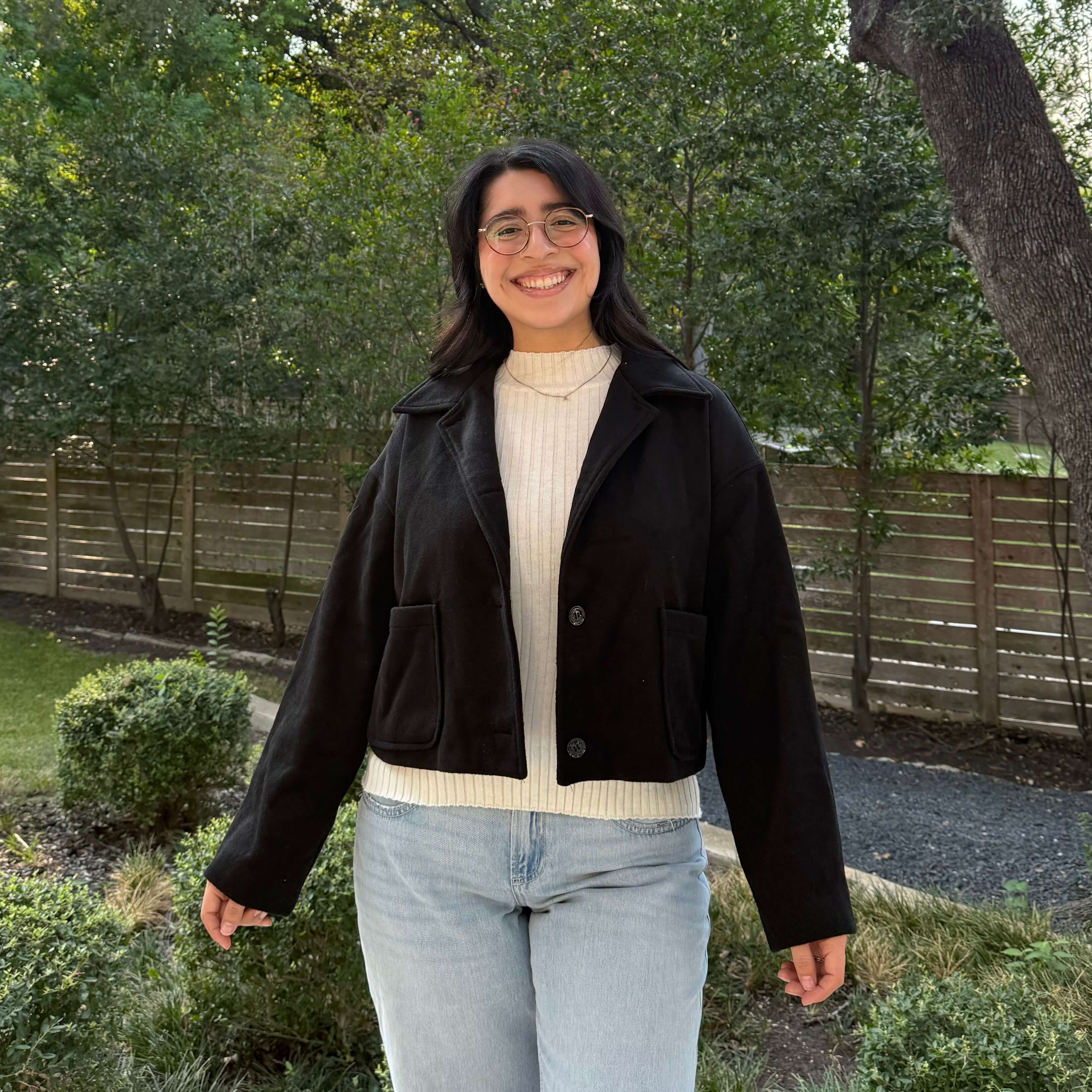 Classic Cropped Jacket - Black